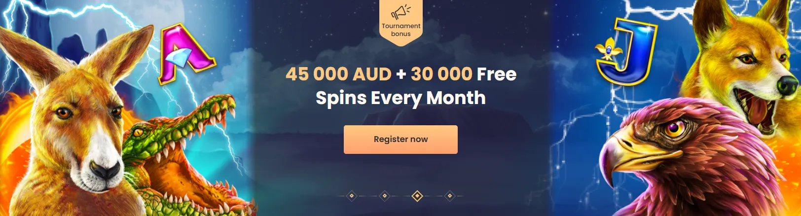 45 000 AUD + 30 000 Free Spins Every Month